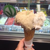 Cappuccino and rice milk icecream (3€) at Festival del Gelato in Florence