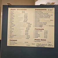 Menu at Migliarina Bistrot in La Spezia