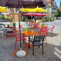 Outdoor seating at Spuds - die GRUMPRAREI in Hohenems
