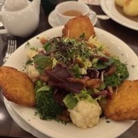 Veggies and ‚Reibekuchen'  at Auerbachs Keller in Leipzig