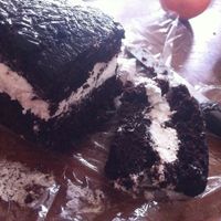 Chocolate cream cake from vegan Lonestar at Le Cygne in Leipzig