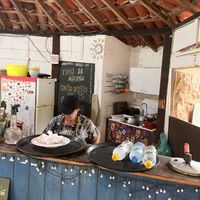 Lelê, responsável pela melhor comida vegana de Paraty  at Quiosque Tonga da Mironga in Paraty