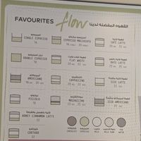 Drinks menu at Flow  in Dubai