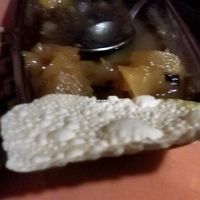 Super crunchy papadam with pear chutney at O Oriente no Porto in Porto