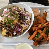 Nachos and Sweet Potato Fries (side)  at chloe in New York City