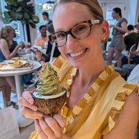 Matcha soft serve in a Coconut!  at chloe in New York City