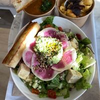 Tomato soup, Mac and Cheese, Farmer’s salad  at chloe in New York City