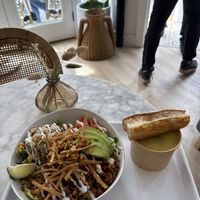 Quinoa taco salad+ white bean and kale soup  at chloe in New York City