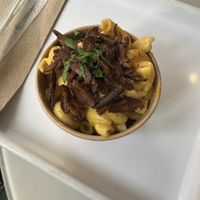 Mac n cheese with shiitake baconn which  at chloe in New York City