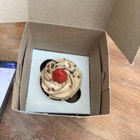 Raspberry / coffee cupcake.   at chloe in New York City