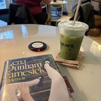 Iced matcha lattee  at chloe in New York City