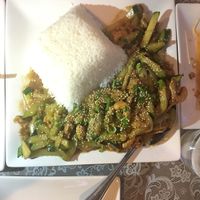 Mock pork with cashew. Sauce is delish!! at An Hy Quan in Albuquerque