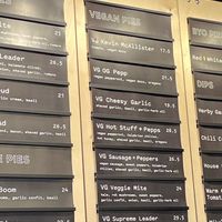 Vegan menu  at Boom's Pizza  in Shaker Heights