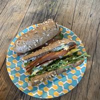 Avocado truffle ‘bacon’ sandwichh  at STACH Food - Jan Pieter Heijestraat		 in Amsterdam