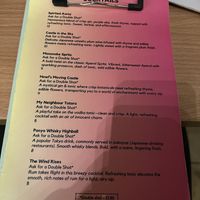 Studio Ghibli themed cocktails  at Ima in London