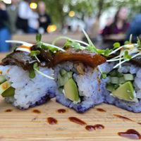 Sticky aubergine unagi at Ima in London