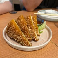 Sesame butternut squash on toast at Ima in London