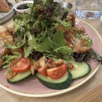 Fried duck salad  at Ima in London