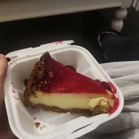 Cherry cheesecake at Teatime Collective in Manchester