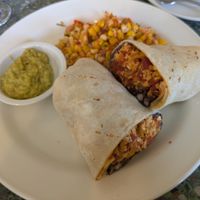 Vegan breakfast burrito option at Pan Chancho Bakery & Café in Kingston