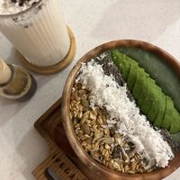 Green Smoothie Bowl & Iced Coconut Coffee   at iVegan Supershop Nha Trang - Healthy Plant Based Cafe in Nha Trang