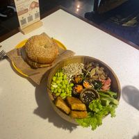 Tempeh bagel and Tokyo bowl  at iVegan Supershop Nha Trang - Healthy Plant Based Cafe in Nha Trang