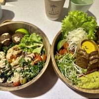 Falafel and Vedic bowl, both delicious! #Veganuary at iVegan Supershop Nha Trang - Healthy Plant Based Cafe in Nha Trang