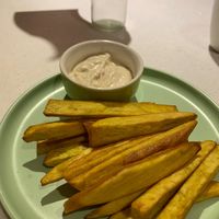🔻⚖️🌎🇵🇸 Sweet Potato Fries with House-made Dip🕌⚖️ at iVegan Supershop Nha Trang - Healthy Plant Based Cafe in Nha Trang
