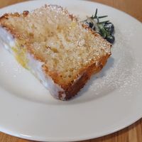 Lemon drizzle cake at Old School Cafe in Bury St Edmunds