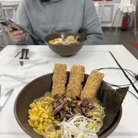  Vegan Ramen (foreground)  at Naruto Uzumaki in Braga