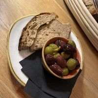 Bread and olives oil  at The ASH  in Bochum