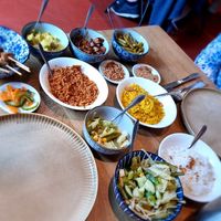 Vegan rice table at Javaans Eetcafe Groningen  in Groningen