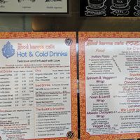 Menu as of April 2019 at The Good Karma Cafe in West Vancouver