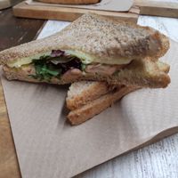 Vegan sandwich at Biovegan Cafeteria Navarro in Valencia