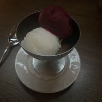 Vegan sorbet  at Jamie Oliver Catherine St in London