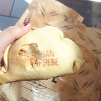 vegan caprese empanada at Blé Masa y Café in Madrid