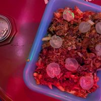 Mala loaded fries at BUFFALO TraP BAR in Bangkok