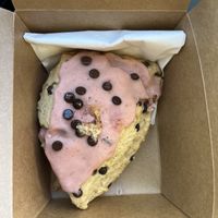 Chocolate strawberry scone (so so so good)  at Seth's Coffee in Appleton
