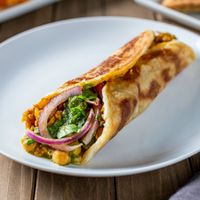 Wraps: Chickpea Chana (veg) - vegan on Roti bread at Bombay Eats - Naperville in Naperville