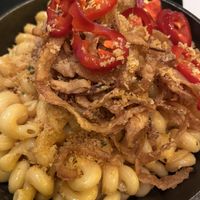Vegan Mac with Crispy Onions and Sausage  at Walt Disney World - Territory Lounge in Lake Buena Vista