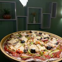 Pizza which is completely gluten free, it’s 100% vegan and healthy  at Lumuma in Pokhara
