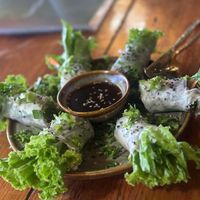 Fresh spring rolls at Lumuma in Pokhara