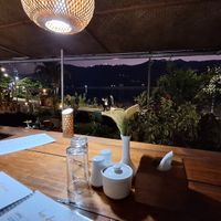 Lake view from our table at Lumuma in Pokhara