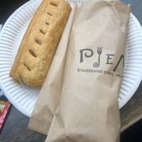 Vegan sausage roll  at The Piemaker in Edinburgh