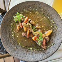 Fresh tomato and olive salad   at L'Oxalis in Honfleur