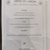 Vegan menu 35 € at L'Oxalis in Honfleur