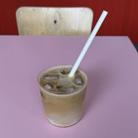 Iced soy lattee  at Lykke in Helsinki