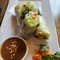 Mango Spring Rolls with Peanut Sauce at CO in Charleston