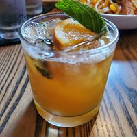 Black and Peach. Bourbon, Peach Schnapps, Mint. at CO in Charleston