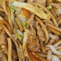 Vegetables lo mein with soy protein  at Uncle Lim's Kitchen in Wilmington